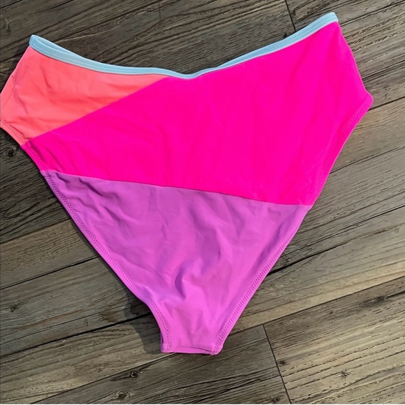 Colorblock Bikini Set - Pink and Purple Popvil - Picture 3 of 5